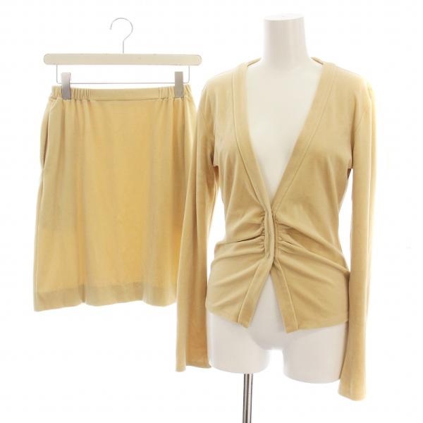 フォクシーニューヨーク FOXEY NEW YORK セットアップ ベロア カーディガン 長袖 スカ...