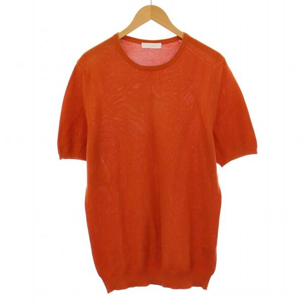 クルチアーニ cruciani ニット カットソー 半袖 50 オレンジ /DK メンズ