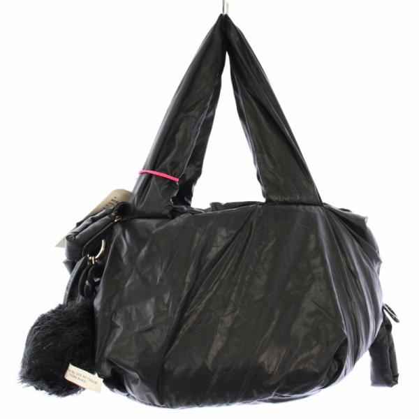 シーバイクロエ SEE BY CHLOE ジョイライダー ハンドバッグ 中綿 チャーム付き 黒 /T...