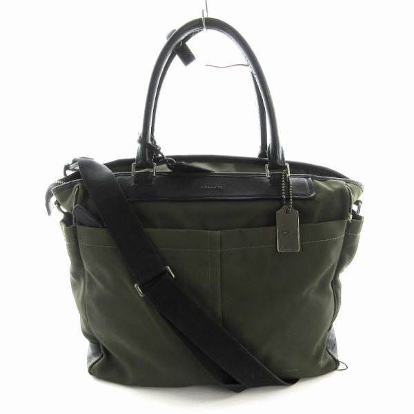 コーチ COACH 2WAY ショルダーバッグ ハンドバッグ ナイロン カーキ 70634 /EE ...