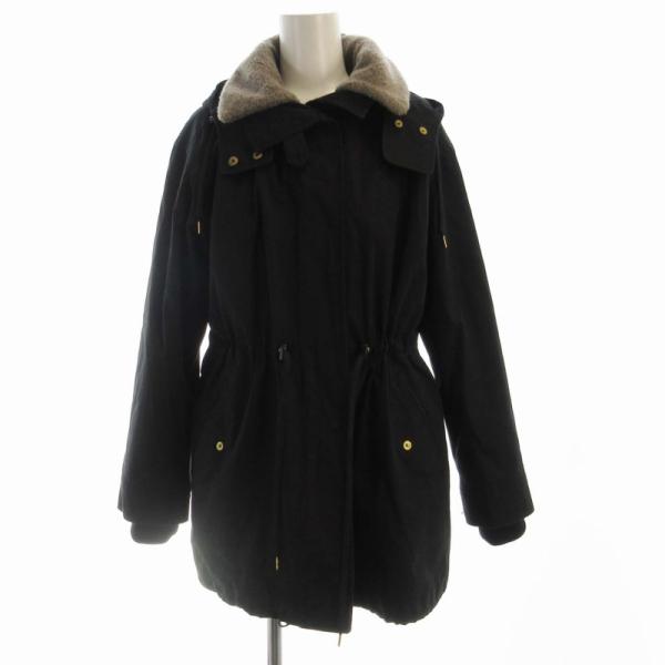 ヒューマンウーマン HUMAN WOMAN コットンギャバモッズコート ボア フーディー ライナー付...