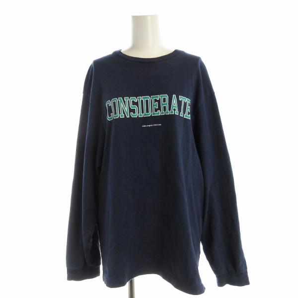 アメリカーナ AMERICANA スウェット トレーナー カットソー 長袖 紺 ネイビー /EE レ...