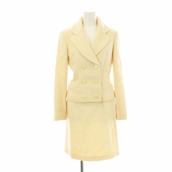 ハロッズ Harrods スーツ セットアップ 上下 テーラードジャケット ダブル ミニスカート ニ...