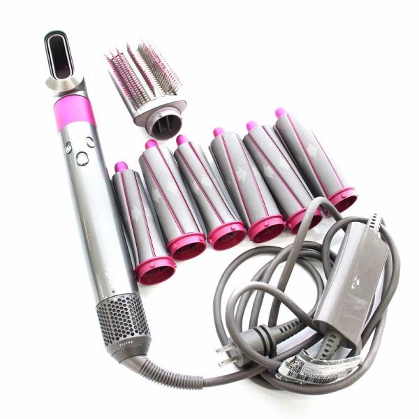 ダイソン Dyson HS01 ヘアスタイラー ドライヤー ブラシ カーラー 付き グレー ピンク ...