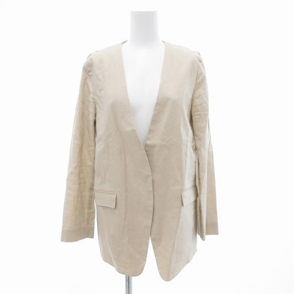 ロペ ROPE テーラードジャケット ノーカラー カジュアル 麻 リネン 38 べージュ /JS レ...