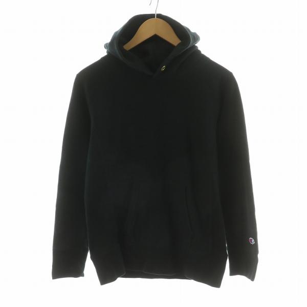 チャンピオン CHAMPION プルオーバーパーカー スウェット トレーナー 長袖 ワッペン S ブ...