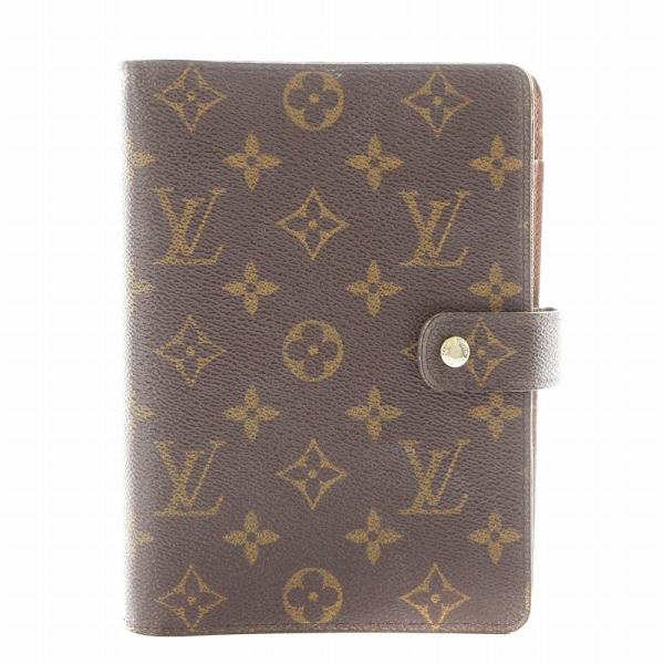 ルイヴィトン LOUIS VUITTON アジェンダMM モノグラム 手帳カバー 茶 ブラウン R2...