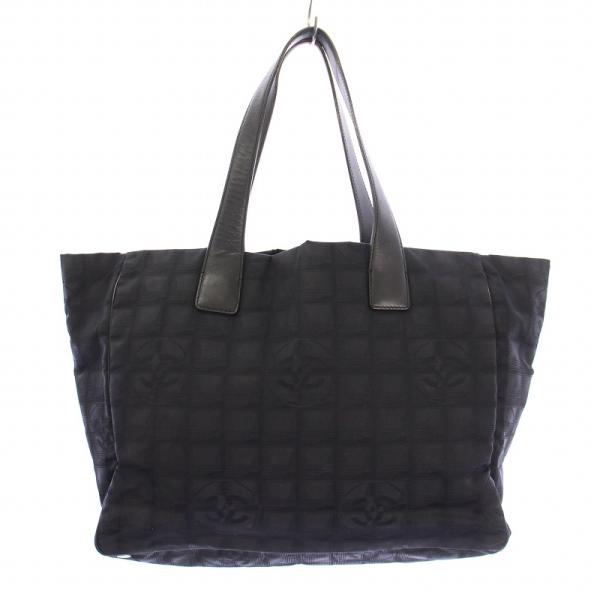 シャネル CHANEL ニュートラベルライン ココマーク トートバッグ ハンドバッグ ナイロン ロゴ...