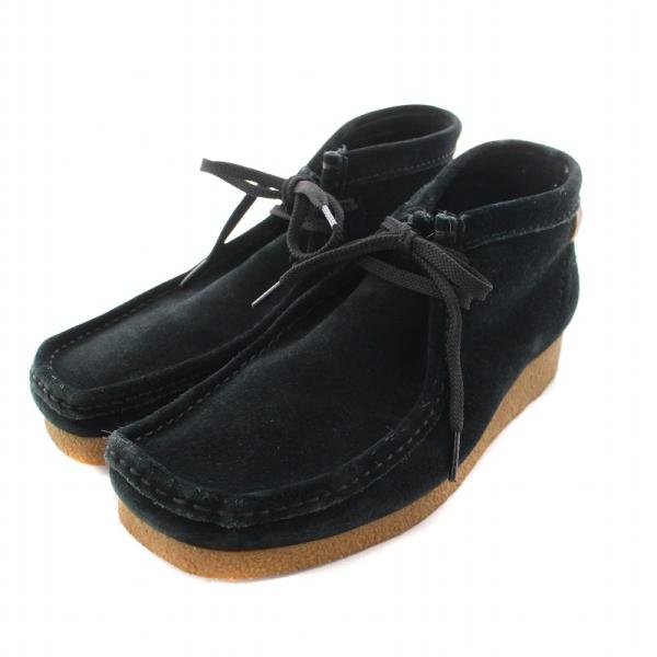 クラークス clarks ワラビーブーツ シューズ スエード スクエアトゥ US8 25.5cm ブ...