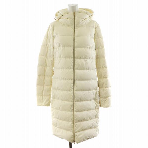ヘルノ HERNO ダウンコート ロング丈 フード ナイロン アウター 44 白 ホワイト PI11...