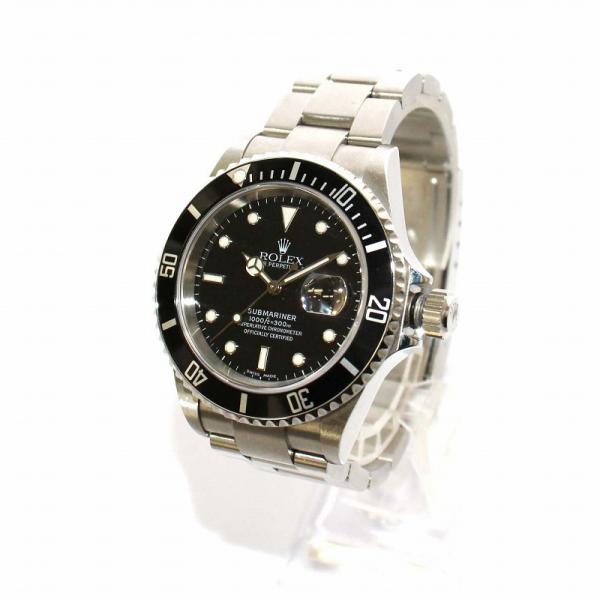 ロレックス ROLEX サブマリーナ デイト 腕時計 自動巻き ブラック シルバーカラー 16610...