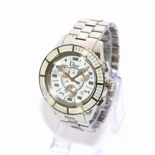 クリスチャンディオール Christian Dior 腕時計 クォーツ クリスタル クロノグラフ シ...