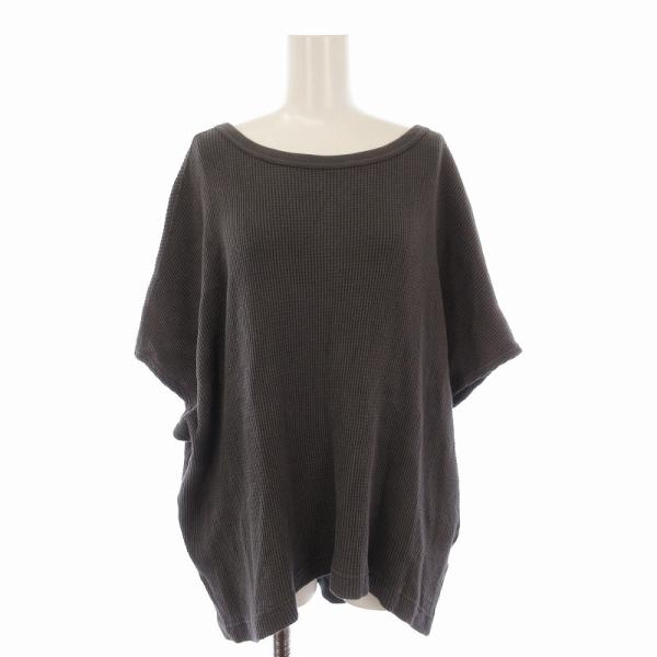 アメリカーナ AMERICANA ワッフル生地 カットソー フレンチスリーブ 半袖 グレー /EE ...