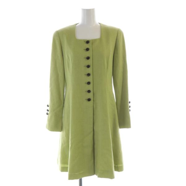 エムズグレイシー M&apos;S GRACY ワンピース ひざ丈 ノーカラー スクエアネック 長袖 9 ライ...