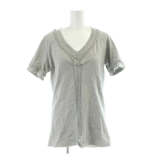 ナンバーナイン NUMBER (N)INE Tシャツ 半袖 グレー 編み込みデザイン /AP レディ...