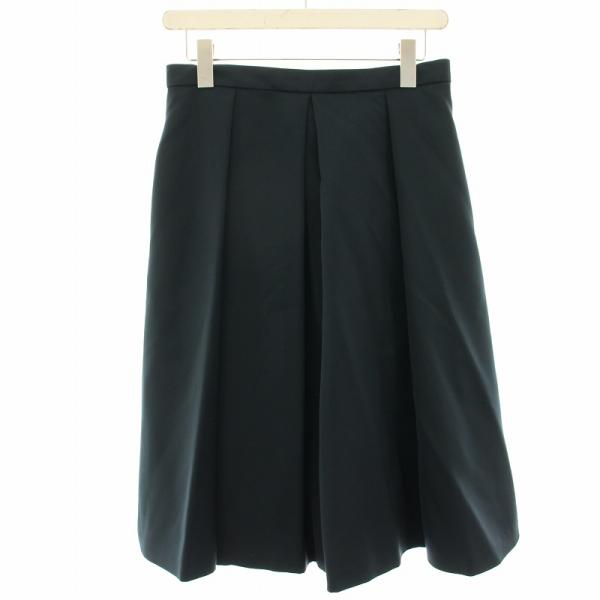 ユナイテッドアローズ UNITED ARROWS プリーツスカート フレアスカート ひざ丈 40 紺...