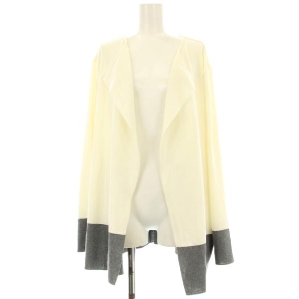 レリアン Leilian カーディガン 長袖 白 ホワイト グレー JS-1401521 /OR レ...