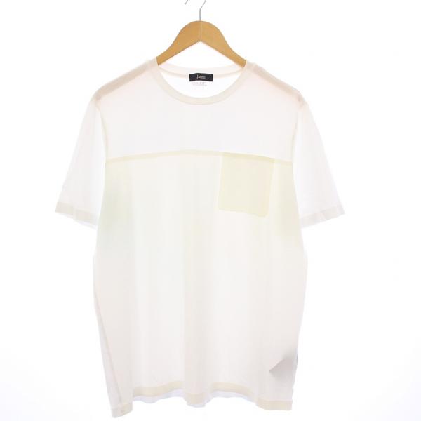ヘルノ HERNO 23SS NEWヘルノ ストレッチジャージーTシャツ カットソー 半袖 50 白...