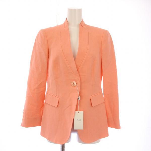 未使用品 アルマーニ コレツィオーニ ARMANI COLLEZIONI ノーカラージャケット アウ...