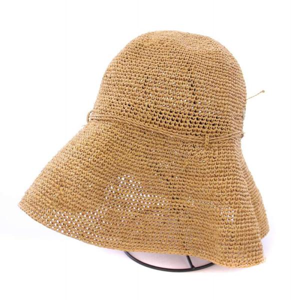 ヘレンカミンスキー HELEN KAMINSKI ストローハット 麦わら帽子 ラフィア 編み込み リ...