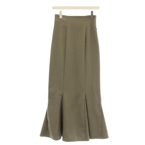 スナイデル SNIDEL 21AW ハイウエスト フレアスカート ロング 0 カーキ SWFS214...