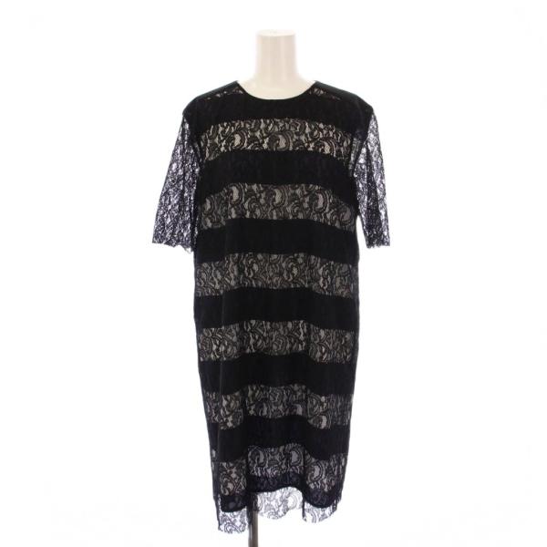 スポーツマックスコード マックスマーラ SPORTMAX CODE ワンピース ひざ丈 半袖 ボーダ...