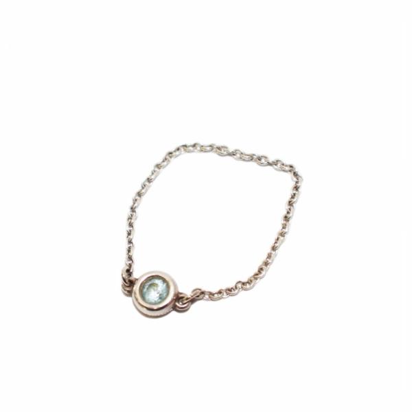 ティファニー TIFFANY &amp; CO. エルサ ペレッティ バイザヤード リング 指輪 アクアマリ...