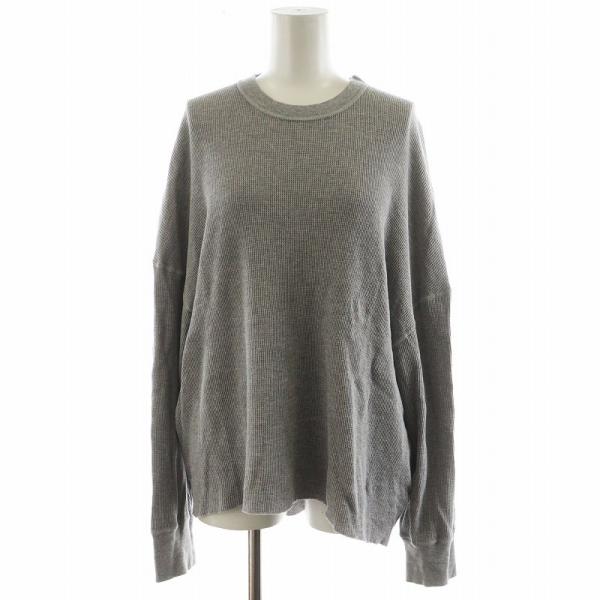 アメリカーナ AMERICANA カットソー 長袖 クルーネック コットン グレー /AN38 レデ...