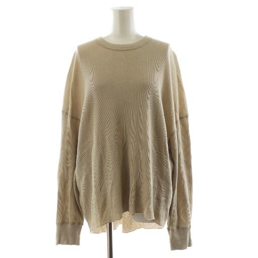 アメリカーナ AMERICANA カットソー 長袖 クルーネック コットン ベージュ /AN4 レデ...