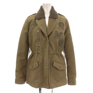 ステューシー STUSSY ミリタリージャケット ワッペン ブルゾン S カーキ /☆G レディース