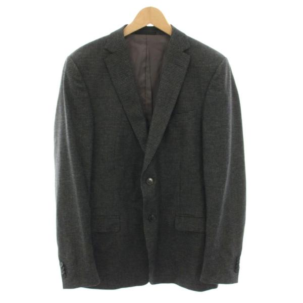 ゼニア Zegna ドロップ8 Drop 8 テーラードジャケット シングル 千鳥格子柄 カシミヤ混...