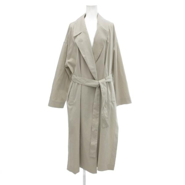 プラージュ Plage スプリングコート ロング丈 ベルト 38 グレー /JS レディース