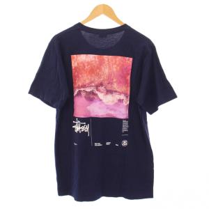 ステューシー STUSSY OCEAN DREAM TEE オーシャンドリームTシャツ 半袖 クルーネック ロゴ バックプリント M 紺 ネイビー /BB メンズ