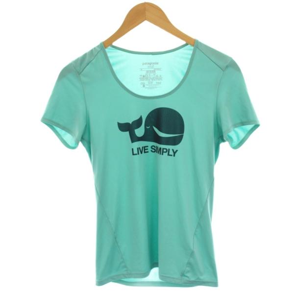 パタゴニア Patagonia Tシャツ カットソー プリント 半袖 XS 水色 ライトブルー /H...