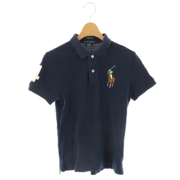ラルフローレン RALPH LAUREN ポロシャツ 半袖 L ネイビー 紺 /DO レディース