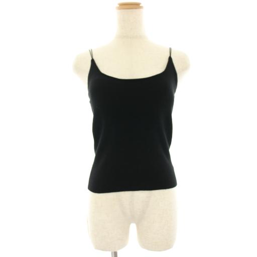 エトレトウキョウ ETRE TOKYO Wストラップニットキャミソール ショート丈 リブ F 黒 ブ...