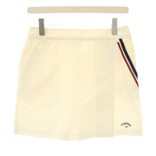 キャロウェイ CALLAWAY ゴルフウェア キュロット スカート ミニ サイドライン S 白 ホワ...
