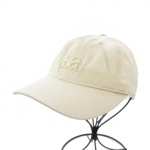 スナイデル SNIDEL 23AW バリエロゴキャップ 帽子 サテン 刺繍 ワンカラー F アイボリ...