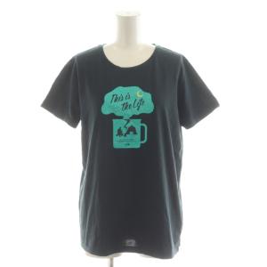 ザノースフェイス THE NORTH FACE キャンプ マグ Camp Mug Tシャツ カットソー 半袖 プリント ロゴ M 黒 ブラック 緑