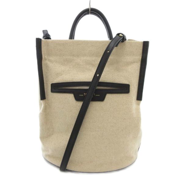 トプカピ TOPKAPI ハンドバッグ ショルダー 2WAY ロゴ ベージュ /AE レディース