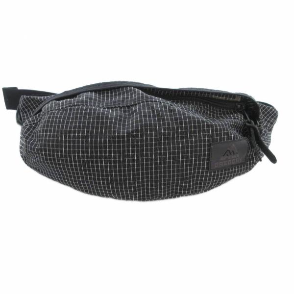 グレゴリー GREGORY ボディバッグ ウエスト チェック柄 ロゴ ナイロン 黒 ブラック 白 ホ...