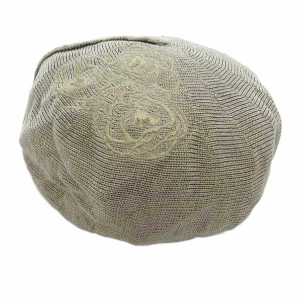 ケンゾー KENZO ニットキャップ ベレー帽 帽子 花がら 刺繍 グレー /JS メンズ