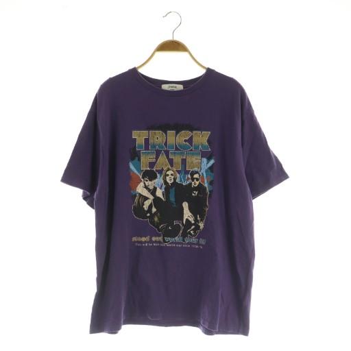 ジュエティ jouetie グランジBIGTシャツ 半袖 プリント クルーネック M パープル /M...