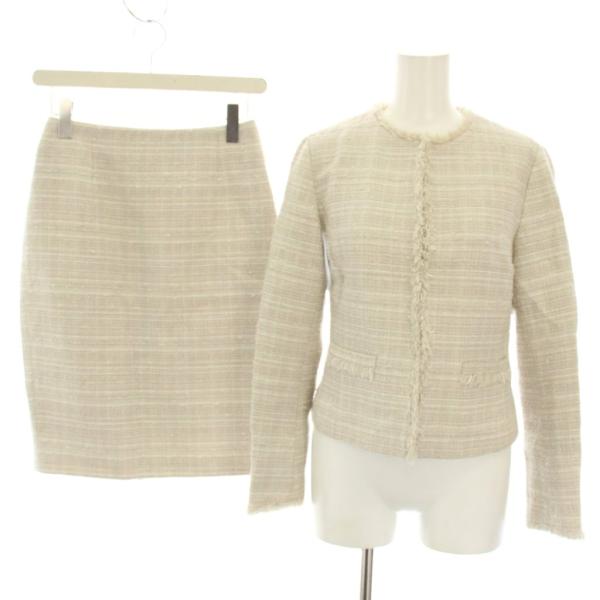 ユナイテッドアローズ フォーマル セットアップ ノーカラージャケット タイトスカート ひざ丈 フリン...