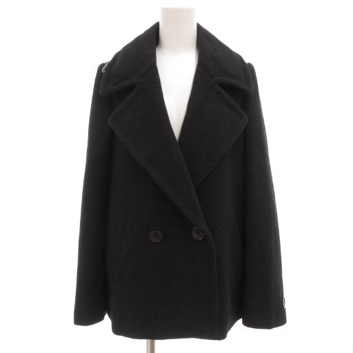 ズッカ zucca ピーコート Pコート S Aライン アンゴラ混 黒 ブラック /AE レディース