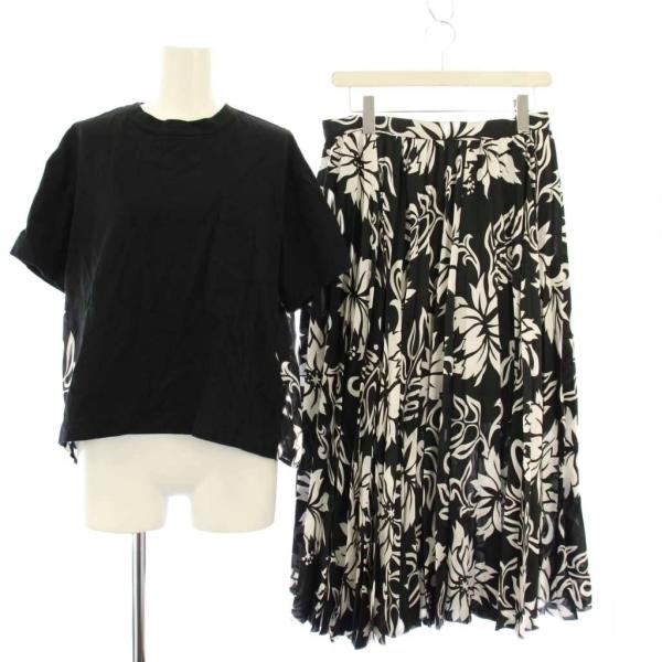 サカイ sacai 24SS Floral Print セットアップ Tシャツ カットソー 半袖 プ...