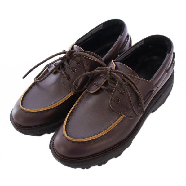 サカイ sacai 25SS Boat Shoes ボートシューズ レースアップ レザー 厚底 ワン...