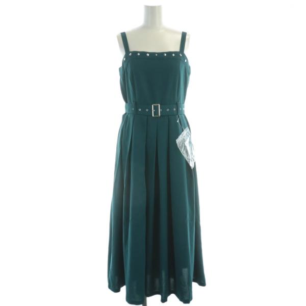 未使用品 アクシーズファム axes femme スタッズジャンスカ ワンピース マキシ ロング F...