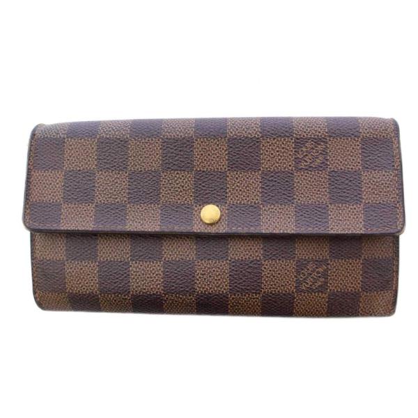 ルイヴィトン LOUIS VUITTON ダミエ エベヌ ポルトフォイユ サラ 長財布 ロングウォレ...
