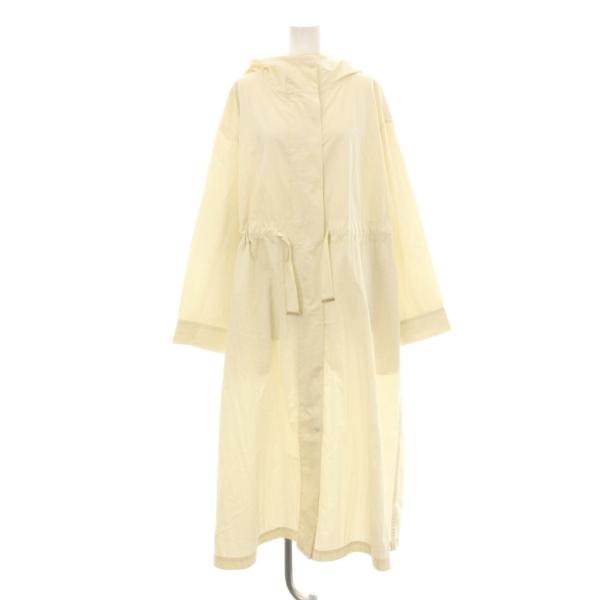 フレイアイディー FRAY I.D ウエストリボンモッズコート ロング フード 薄手 F 白 ホワイ...